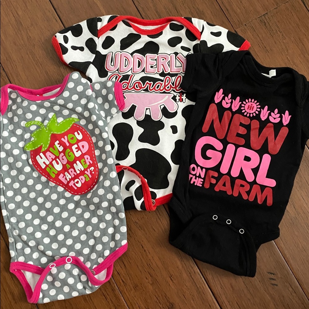 International Harvester Baby girl onesies